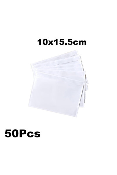 Choice4 50PCS-10x15.5cm 50pcs Plain Sticky Dument Enclosed Wallets Plastic Sh...