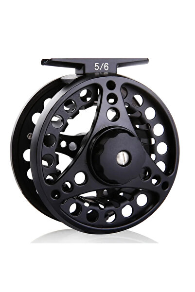 Choice1 بكرة صيد ذباب سوغاييلانغ 5/6 سوداء، هيكل من سبائك الألومنيوم المشكل ب...