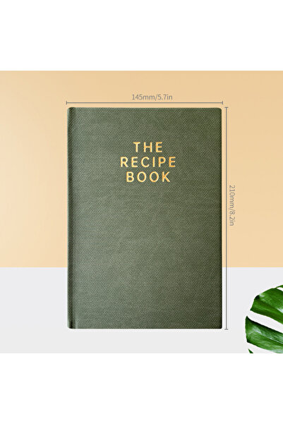 Choice A5 green A5 Hardcover Recipe Book - Custom Kitchen Cooking Journal for...