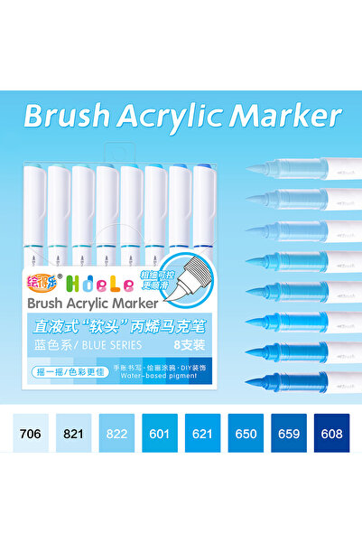 Choice10 342-4- 8 ألوان، 8 ألوان/علبة، قلم تلوين أكريليك سائل مباشر، للخشب، ا...