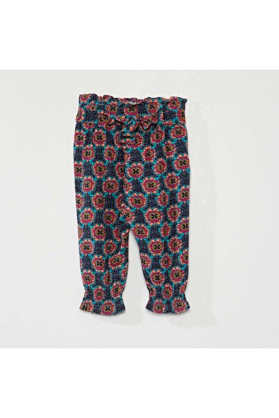 KIABI Printed flowing trousers BLUE
