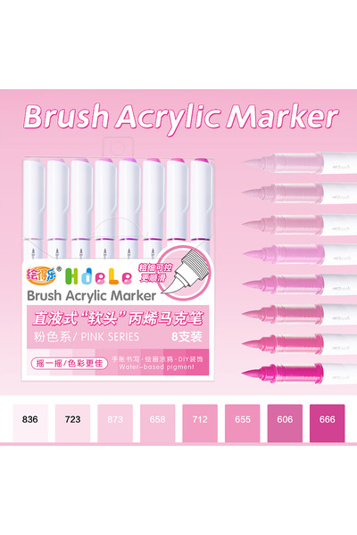 Choice1 342-2- 8 ألوان، 8 ألوان/علبة، قلم تلوين أكريليك سائل مباشر، للخشب، ال...