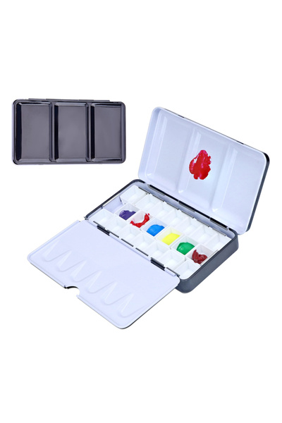 Choice with 20 Half Pans Empty Watercolor Palette with 20 Half Pans Fold-Out ...