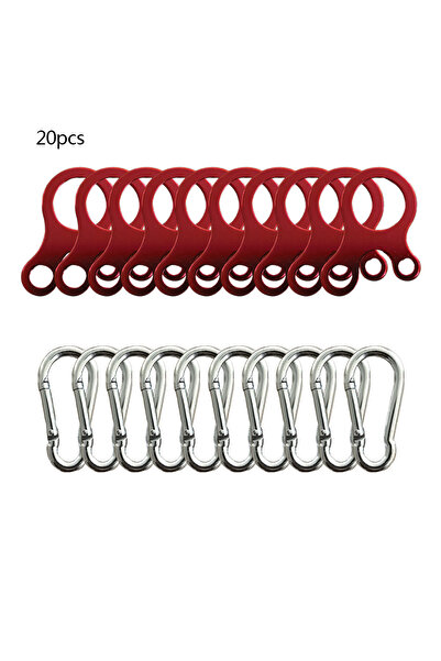 choice2 20Pcs Camping Tent Cord Rope Fastener Guy Line Carabiner Hook Hanger ...