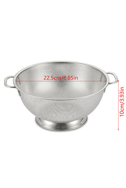 Choice Silver Stainless Steel Colander With Handle Kitchen Food Pasta Straine...