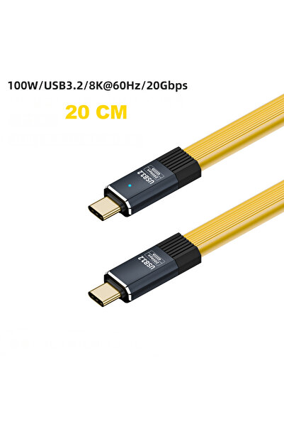 silabor Type-c Tam Fonksiyonlu Esnek Veri Kablosu USB3.2 20Gb İletimi Destekl...