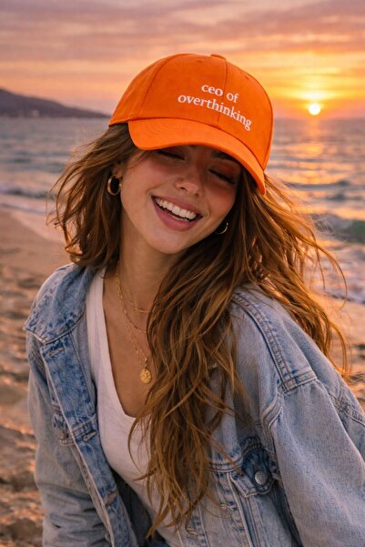 sf collection Unisex Ceo of Overthinking Printed Sports Hat – Adjustable Cott...