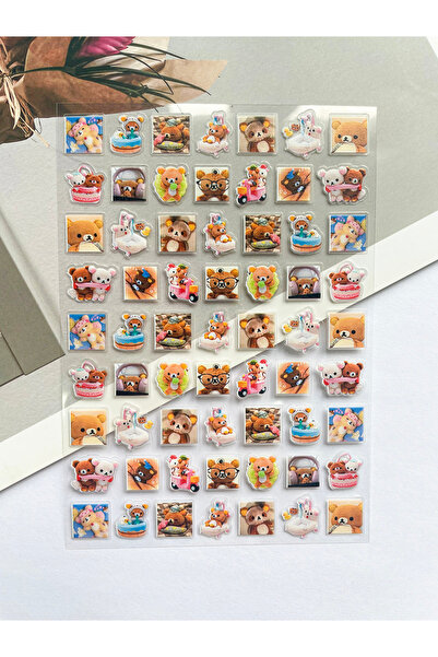 Choice 1- ميني كاواي ريلاكوما، خبز برسيم رباعي الأوراق، ملصق صغير من مادة PVC...