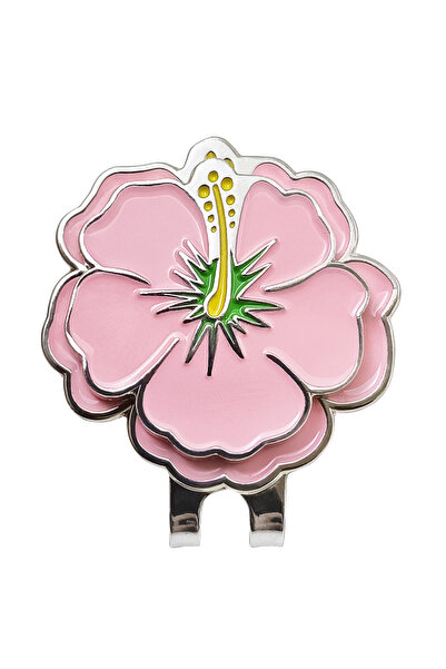 Choice 1PC 1pc Magnetic Golf Ball Markers and Novelty Hat Clip Pink Flower Gl...