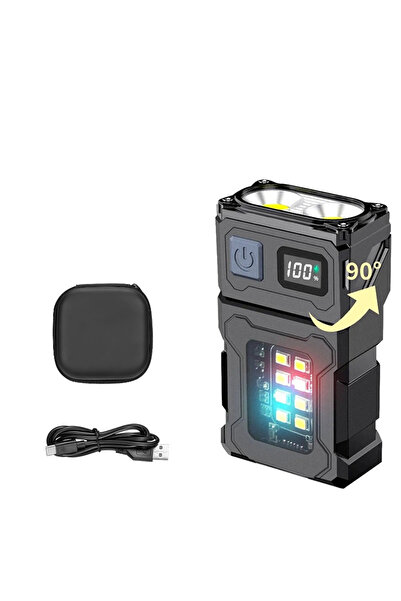 Choice Set A MINI USB Rechargeable LED Flashlight Portable Tail Magnet Flashl...