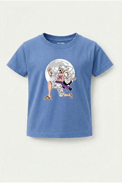 nirvoda Παιδικό μπλουζάκι Luffy White One Piece με στάμπα για παιδιά