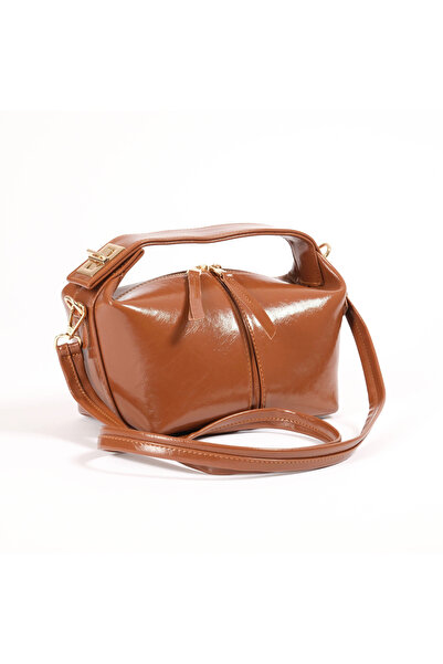 ABBRA Women's Vegan Leather Small Bag with Hand Shoulder Strap and Lining