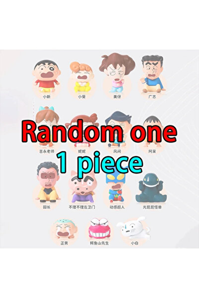 Choice Random one Shinchan Cartoon Mini Figures Mystery Blind Box Toy Shinnos...