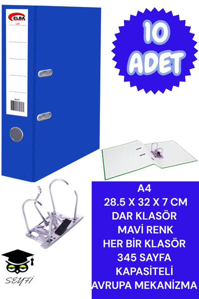 SEYFİKİRTASİYE A4 Office Folder Office Document Organizer Folder Double Metal...