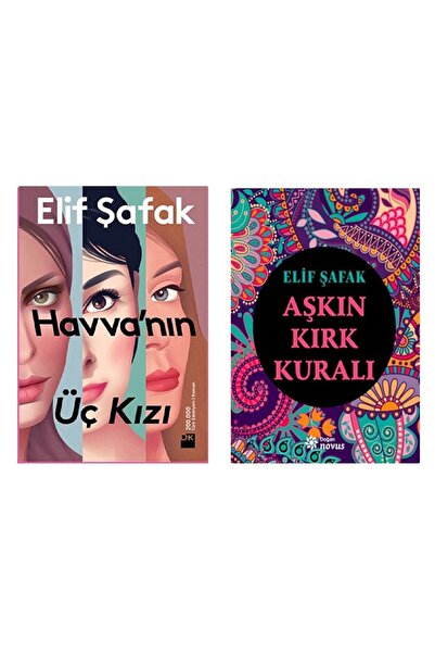 Doğan Kitap Elif Şafak Havvanın Üç Kızı + Aşkın Kırk Kuralı 2 Kitap (Cep Boy)