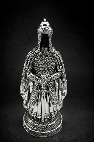 ay çerçeve selçuklu zırhlı şovalye savaşçı biblo -dekoratif heykel