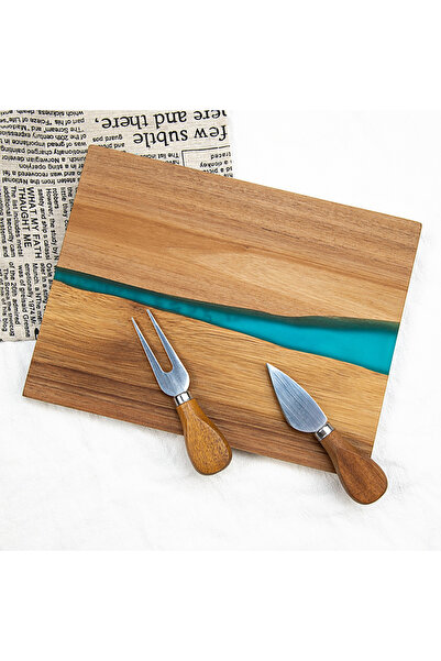 NO BRAND Tocător din lemn de salcâm și rășină epoxidică