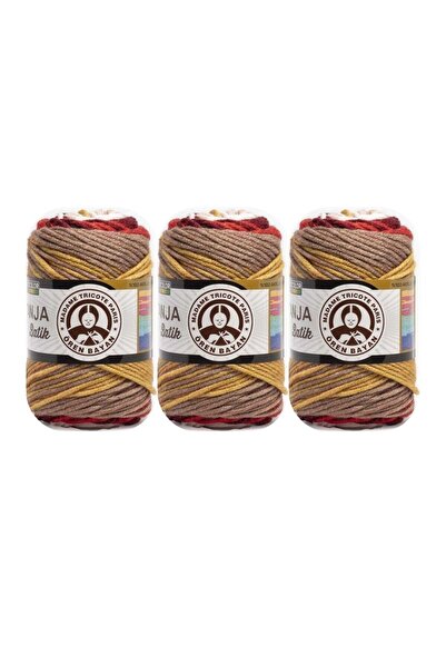 Ören Bayan Tanja Batik El Örgü Ipliği 3lü - Atkı, Bere, Bebek Örgü Ipi - 100g...