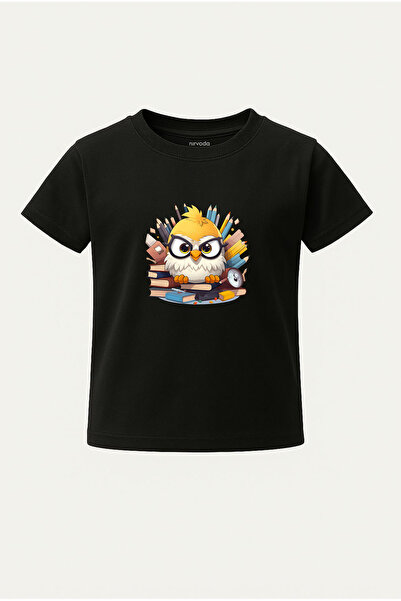 nirvoda Παιδικό μπλουζάκι με στάμπα Student Chick για παιδιά