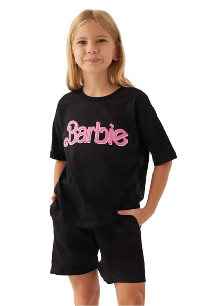 Barbie KIZ GARSON T-SHIRT SİYAH