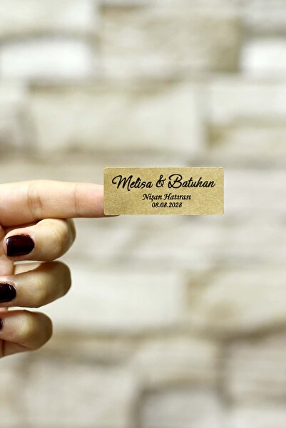Vice Kişiye Özel Kraft Sticker / Nişan- Nikah Etiketi / 112 Adet Mevlit Etike...