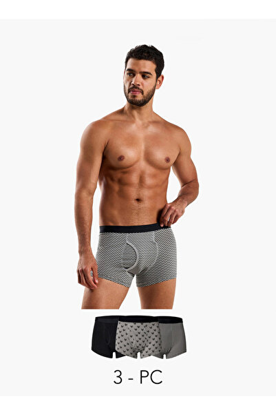 FAV شورتات رجالية مطبوع بتصميم عصري - طقم من 3 قطع