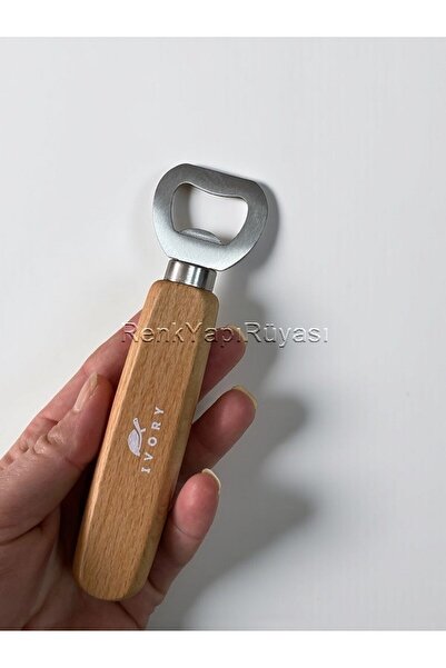 RENK YAPI RÜYASI Bamboo Handle Metal Gazoz Soda Drink Opener Bottle Opener