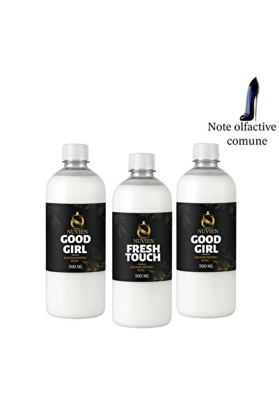 Nuvien Set of 3 Concentrated Fabric Conditioner, 3x500ml, 2x Good Girl inspir...