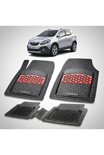 TEAMCAR Πατάκια δαπέδου συμβατά με SUV Opel Mokka A 2012-2019 | Κόκκινα