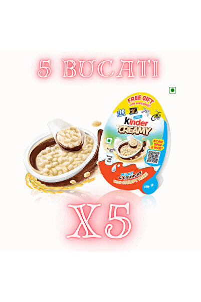 Kinder Creamy Milky Crunchy 19 g, Crunchy Chocolate Cream x5