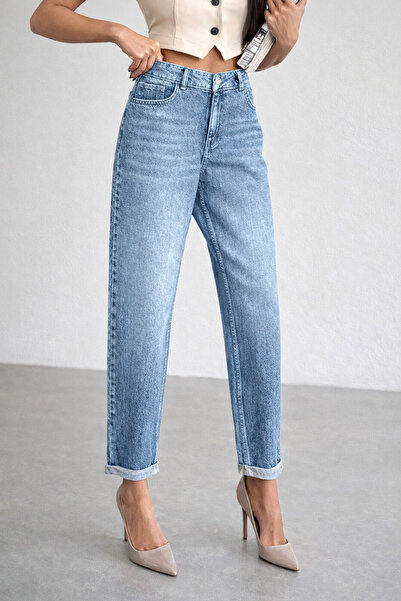 Modanewnice Mid-Waist Leg-Folding Jeans