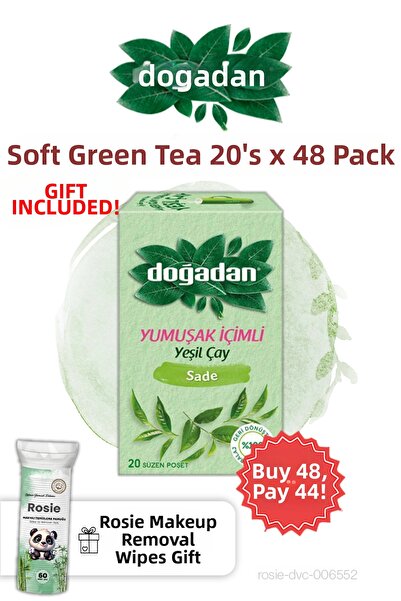 Doğadan اشتري 48 واحصل على 44 مجانًا شاي أخضر ناعم المذاق 20 عبوة وروزي باموك