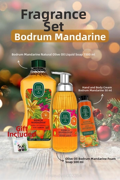 Eyüp Sabri Tuncer بودروم هدية اليوسفي والوردي - كريم 50 مل، صابون سائل 1500 م...