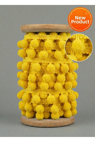 Massaltay Pompom Ribbon 4 Meters Decorative Ornament Ribbon Henna Party Organ...