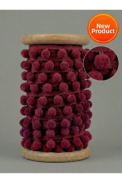 Massaltay Pompom Ribbon 4 Meters Decorative Ornament Ribbon Henna Party Organ...