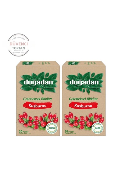 Doğadan شاي ثمر الورد، ٢٠ قطعة × قطعتين
