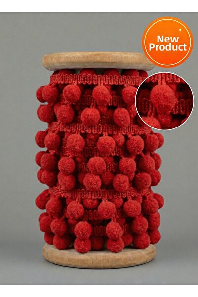 Massaltay Pompom Ribbon 4 Meters Decorative Ornament Ribbon Henna Party Organ...