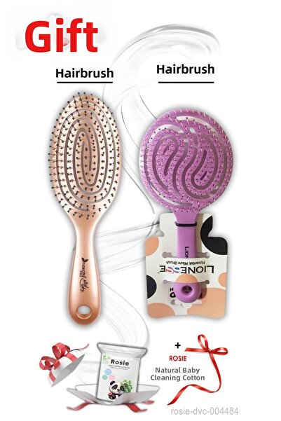 Tarko Perie de pieptănare tridimensională maro și perie de păr mov ovală ROSI...