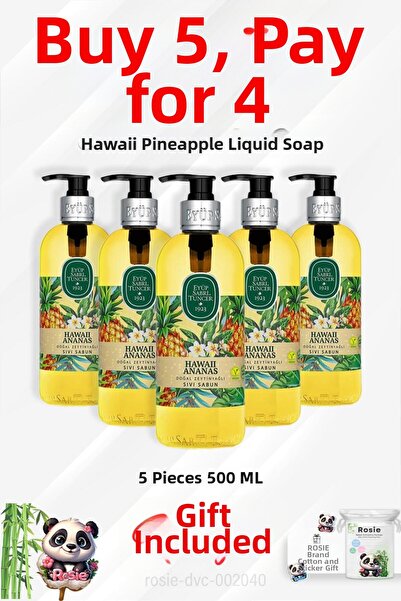 Eyüp Sabri Tuncer اشتري 5 واحصل على 4 صابون سائل على شكل أناناس هاواي - 500 م...