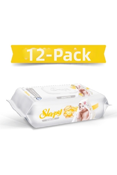 Sleepy Sensitive Wet Towel Wipes 90's 12 Pieces 1080 Sheets