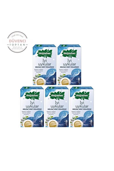 Doğadan شاي النوم الجيد بالميليسا والريحان الهندي 18 عبوة × 5 قطع