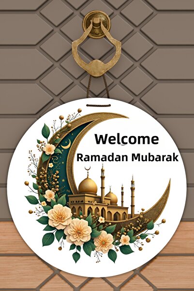 Dormot High-Quality Digital Printing, Welcome Ya City Ramadan-Themed Door Dec...