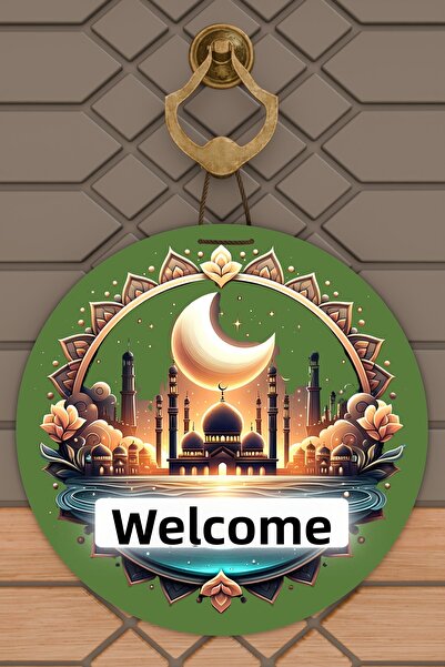 Dormot High-Quality Digital Printing, Welcome Ya City Ramadan-Themed Door Dec...