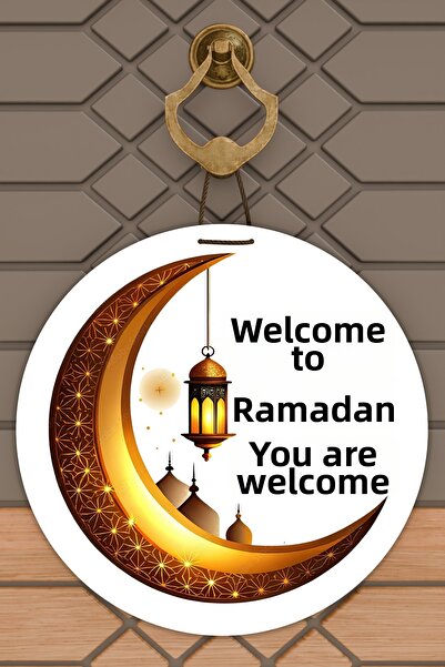 Dormot High-Quality Digital Printing, Welcome Ya City Ramadan-Themed Door Dec...