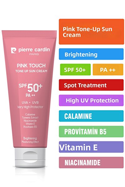 Pierre Cardin Tone Equalizing Brightening Facial Sunscreen Pink Touch Tone-Up...