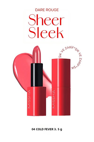 Missha أحمر شفاه مغذي ومرطب ومصبوغ بشكل مكثف Dare Rouge Sheer Sleek (04 Cold ...