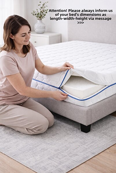 Artex Kılıf İnci 90X200 Mattress Cover Protector Mattress Cover with Zipper Q...