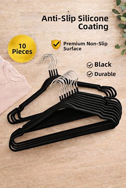 ARVALE 10 τεμάχια αντιολισθητικές κρεμάστρες ρούχων με επίστρωση σιλικόνης γι...