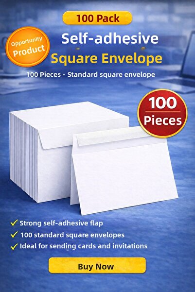 ANI OFİS KIRTASİYE A K 100 قطعة من الأظرف ذاتية اللصق لرسائل Dtiye والوثائق ا...