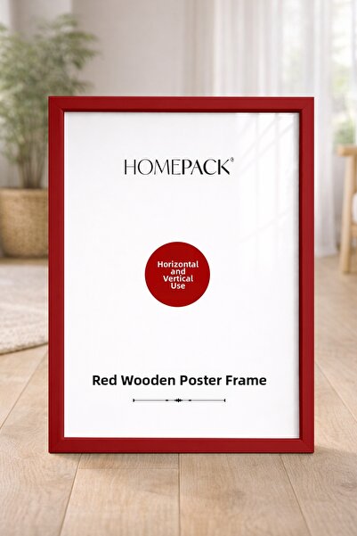 HOMEPACK Red Framed Poster Frame, Blank Frame, Picture Frame Red-Frame